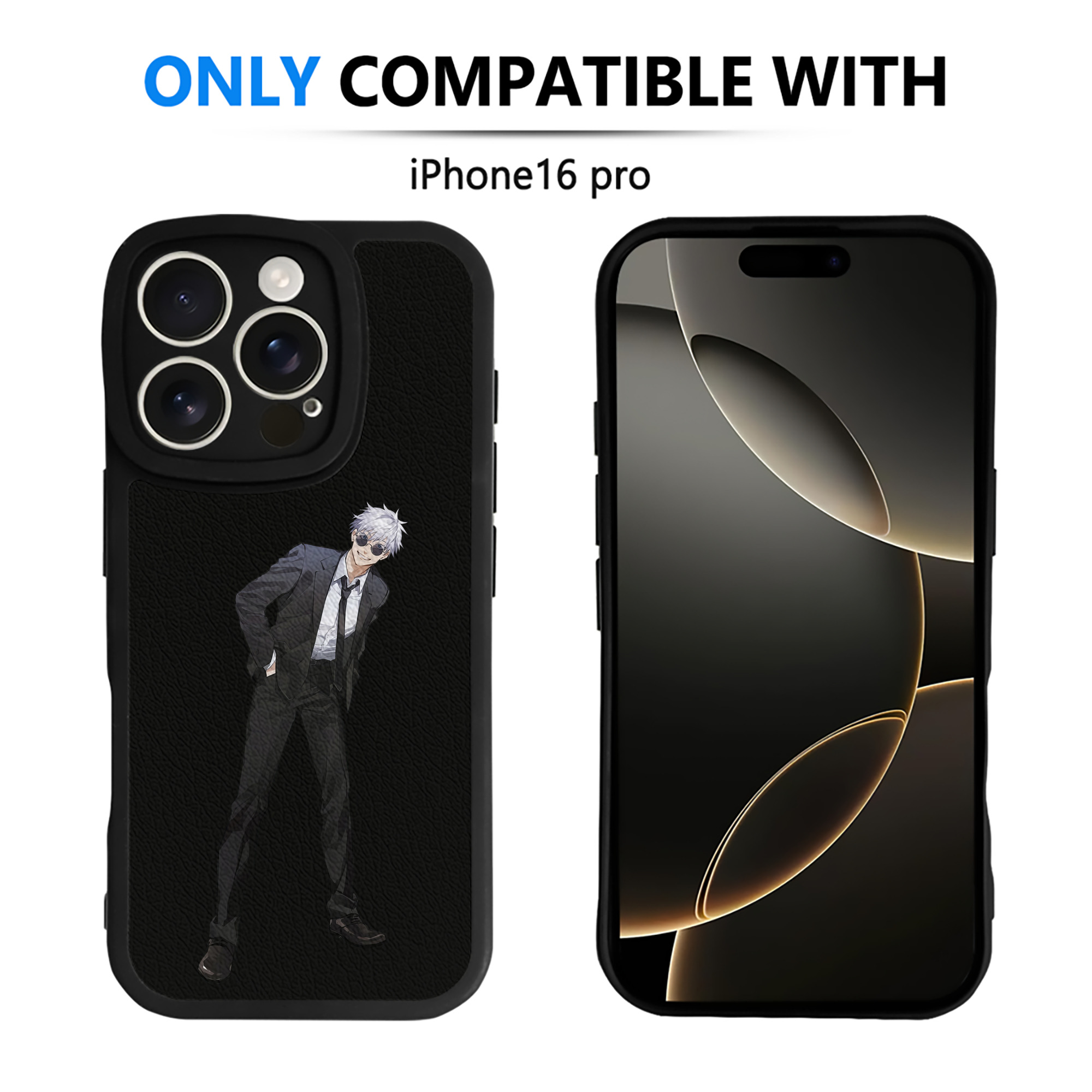 （画像用） 呪術廻戦 Jujutsu Kaisen 【iPhone 16シリーズ対応】シリコンスマホケース（レザー調） 材質：シリコン